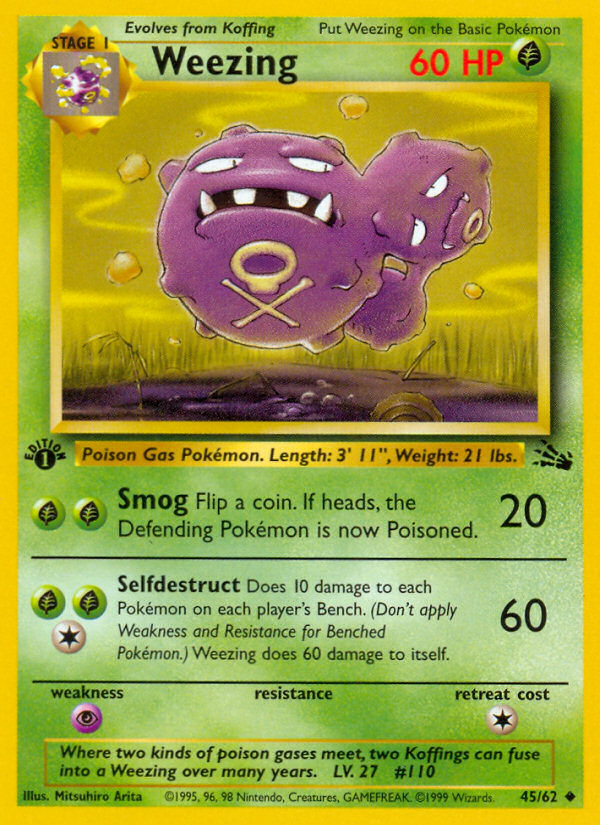 Weezing (45/62) [Fossil 1st Edition] | Event Horizon Hobbies CA