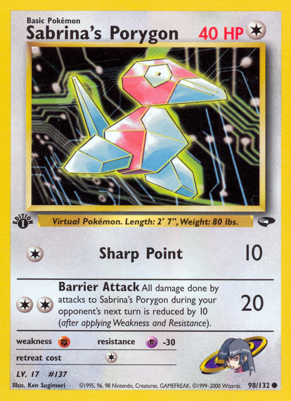 Sabrina's Porygon (98/132) [Gym Challenge 1st Edition] | Event Horizon Hobbies CA