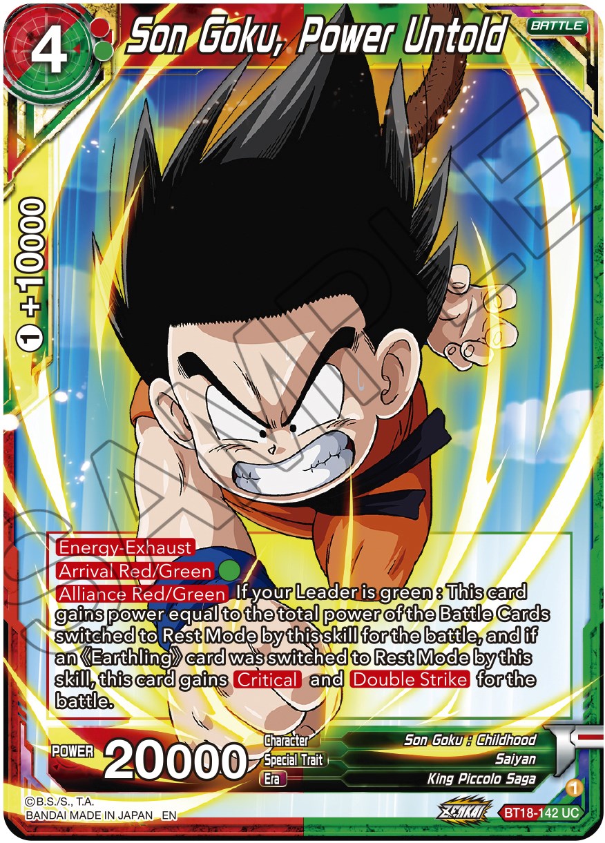 Son Goku, Power Untold (BT18-142) [Dawn of the Z-Legends] | Event Horizon Hobbies CA