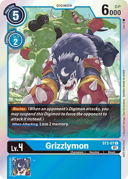 Grizzlymon [ST2-07] (Official Tournament Pack Vol.4) [Starter Deck: Cocytus Blue Promos] | Event Horizon Hobbies CA