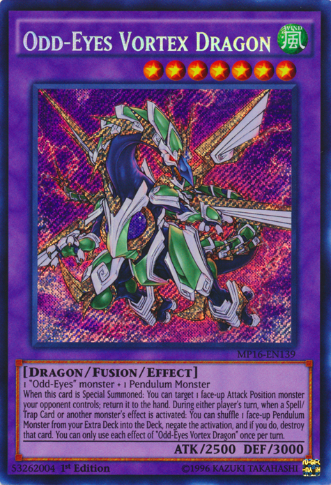 Odd-Eyes Vortex Dragon [MP16-EN139] Secret Rare | Event Horizon Hobbies CA