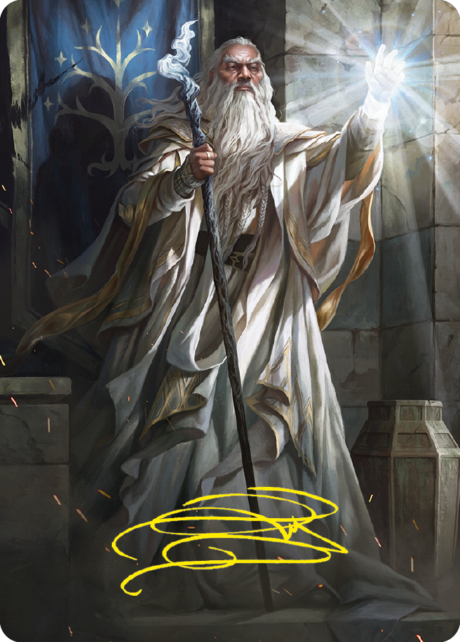 Gandalf the White Art Card (Gold-Stamped Signature) [The Lord of the Rings: Tales of Middle-earth Art Series] | Event Horizon Hobbies CA