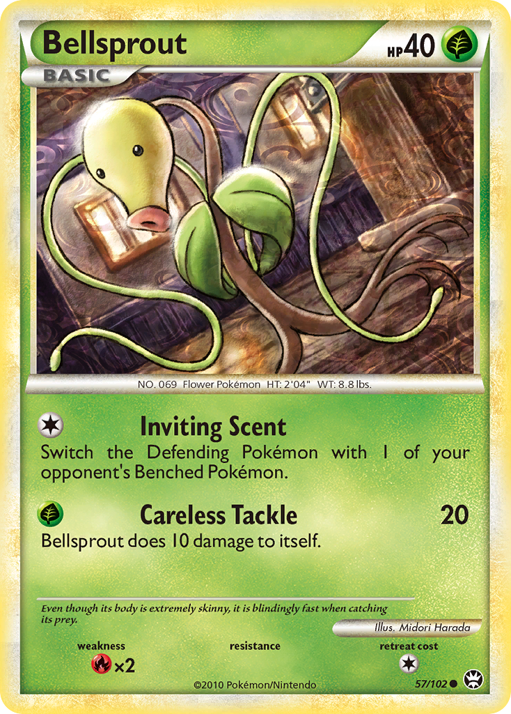 Bellsprout (57/102) [HeartGold & SoulSilver: Triumphant] | Event Horizon Hobbies CA