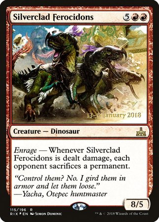 Silverclad Ferocidons [Rivals of Ixalan Promos] | Event Horizon Hobbies CA