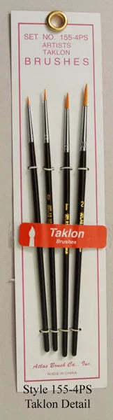 Atlas Brush - Golden Taklon - 4 brush set