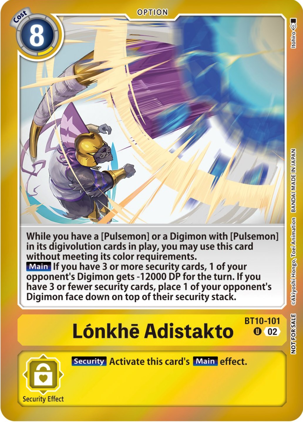 Lonkhe Adistakto [BT10-101] (Event Pack 5) [Xros Encounter Pre-Release Cards] | Event Horizon Hobbies CA