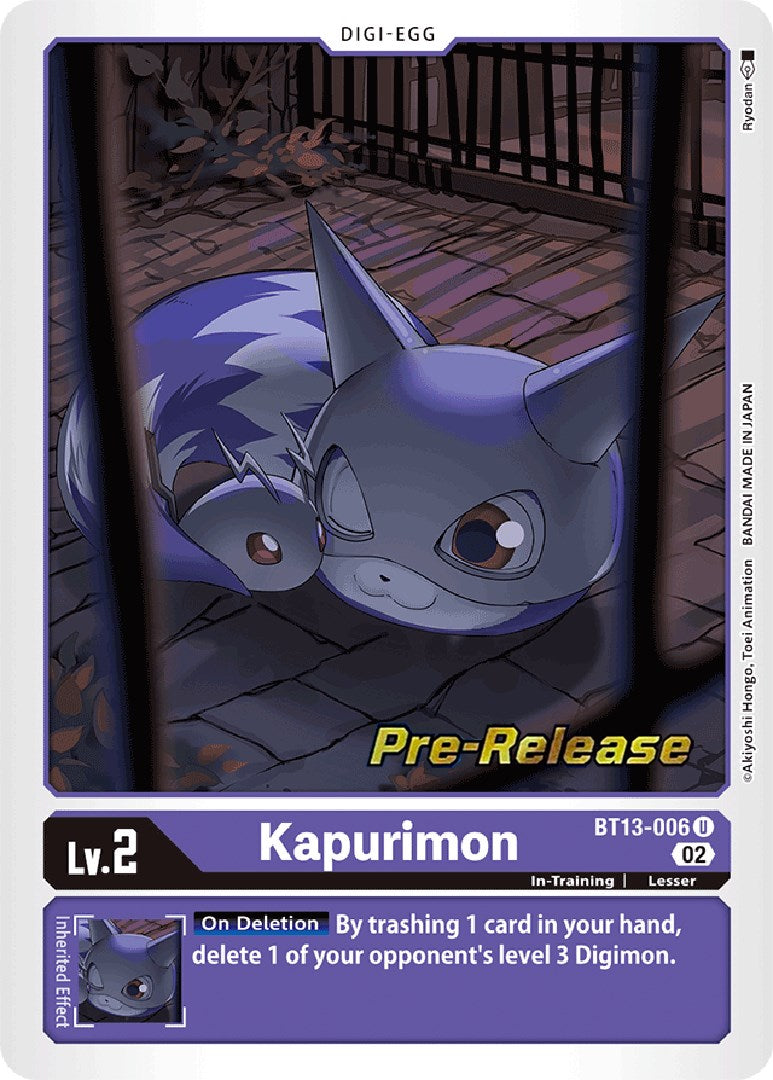 Kapurimon [BT13-006] [Versus Royal Knight Booster Pre-Release Cards] | Event Horizon Hobbies CA