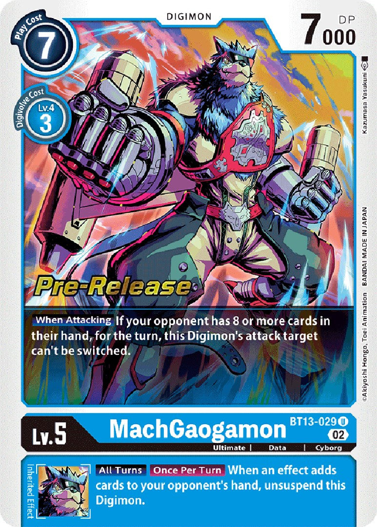 MachGaogamon [BT13-029] [Versus Royal Knight Booster Pre-Release Cards] | Event Horizon Hobbies CA