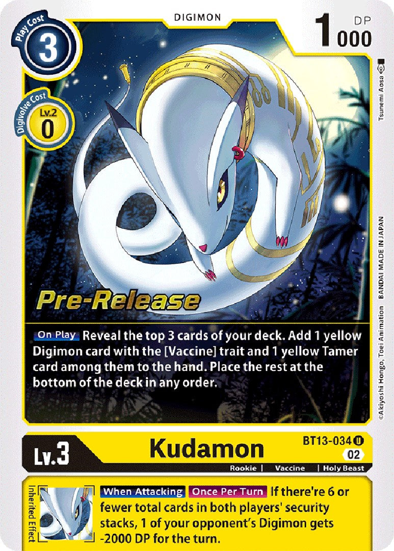 Kudamon [BT13-034] [Versus Royal Knight Booster Pre-Release Cards] | Event Horizon Hobbies CA