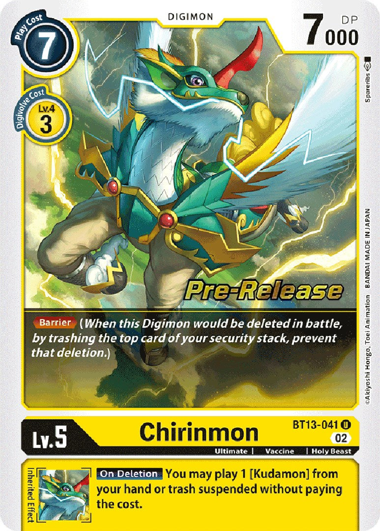 Chirinmon [BT13-041] [Versus Royal Knight Booster Pre-Release Cards] | Event Horizon Hobbies CA