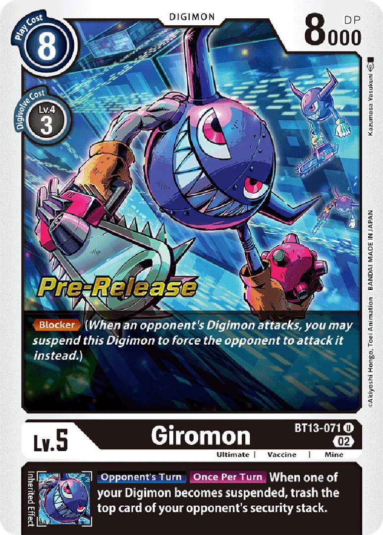 Giromon [BT13-071] [Versus Royal Knight Booster Pre-Release Cards] | Event Horizon Hobbies CA