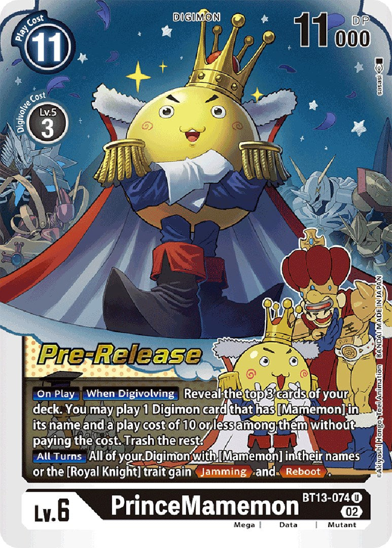 PrinceMamemon [BT13-074] [Versus Royal Knight Booster Pre-Release Cards] | Event Horizon Hobbies CA