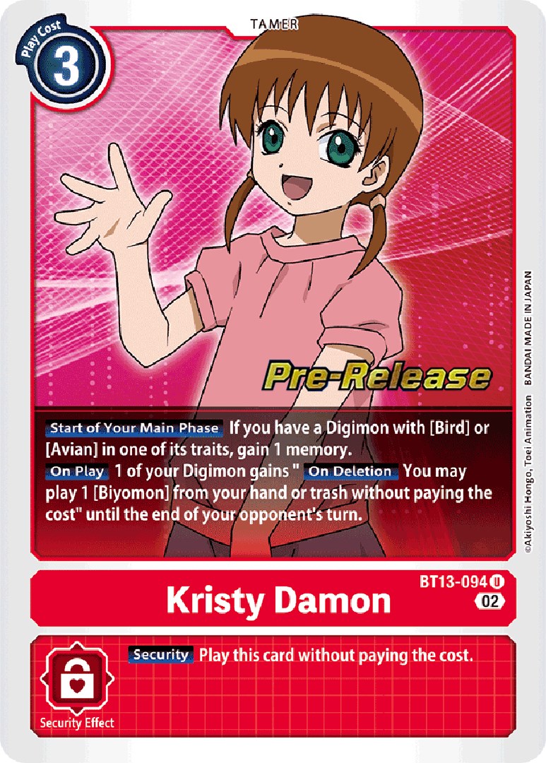 Kristy Damon [BT13-094] [Versus Royal Knight Booster Pre-Release Cards] | Event Horizon Hobbies CA