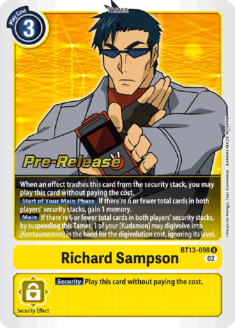 Richard Sampson [BT13-098] [Versus Royal Knight Booster Pre-Release Cards] | Event Horizon Hobbies CA