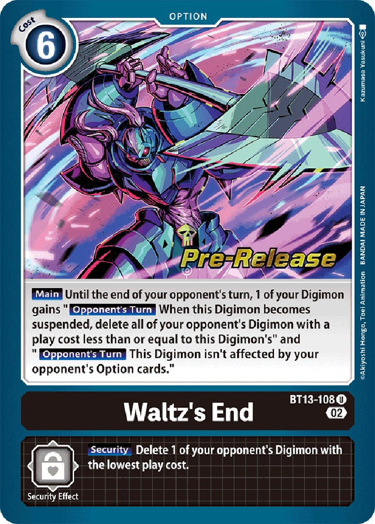 Waltz's End [BT13-108] [Versus Royal Knight Booster Pre-Release Cards] | Event Horizon Hobbies CA