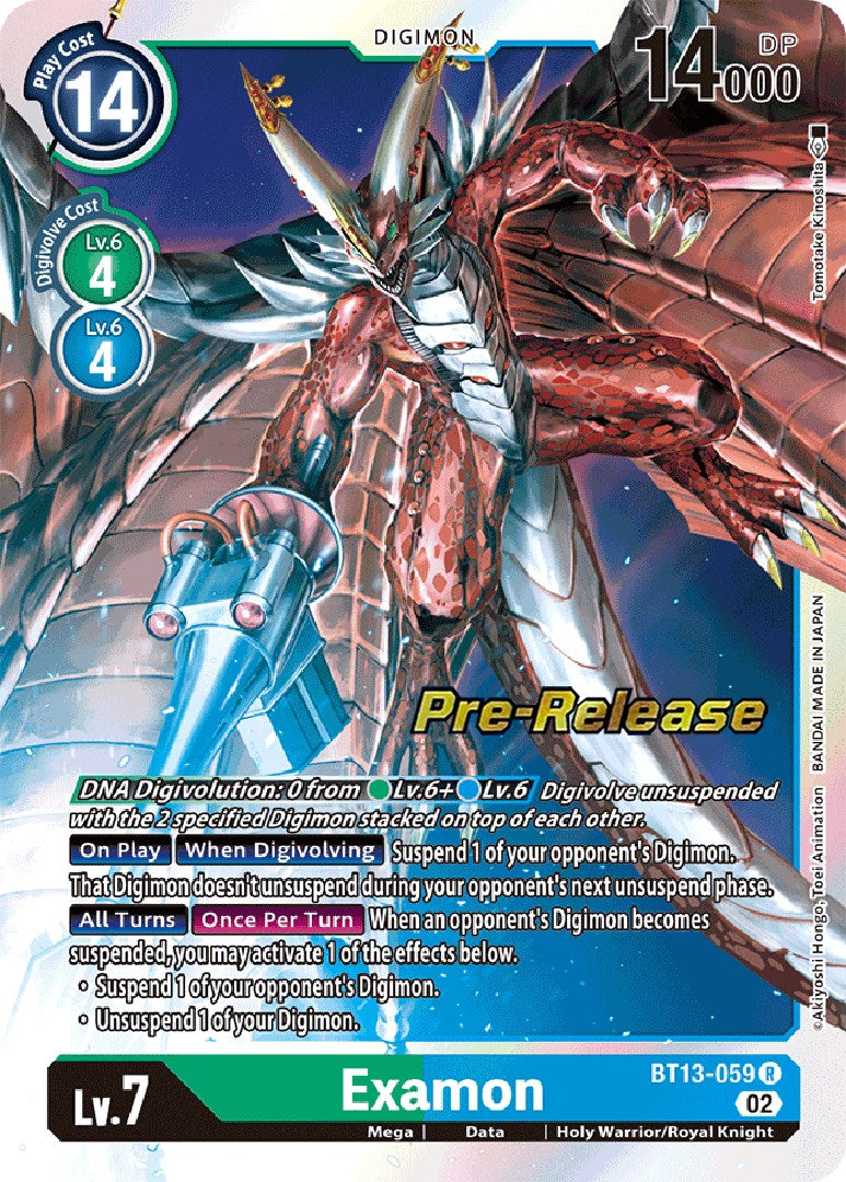 Examon [BT13-059] [Versus Royal Knight Booster Pre-Release Cards] | Event Horizon Hobbies CA