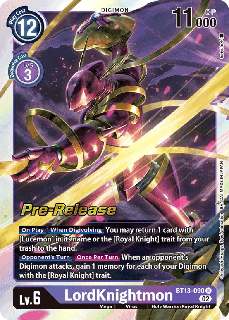 LordKnightmon [BT13-090] [Versus Royal Knight Booster Pre-Release Cards] | Event Horizon Hobbies CA