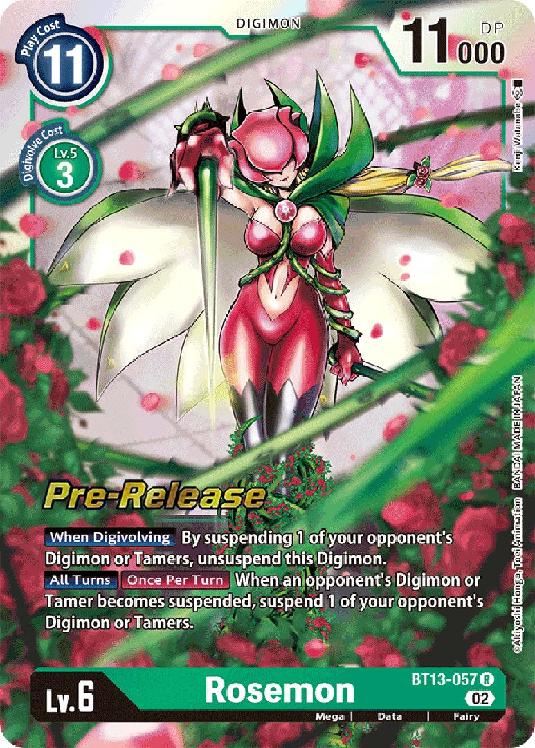 Rosemon [BT13-057] [Versus Royal Knight Booster Pre-Release Cards] | Event Horizon Hobbies CA