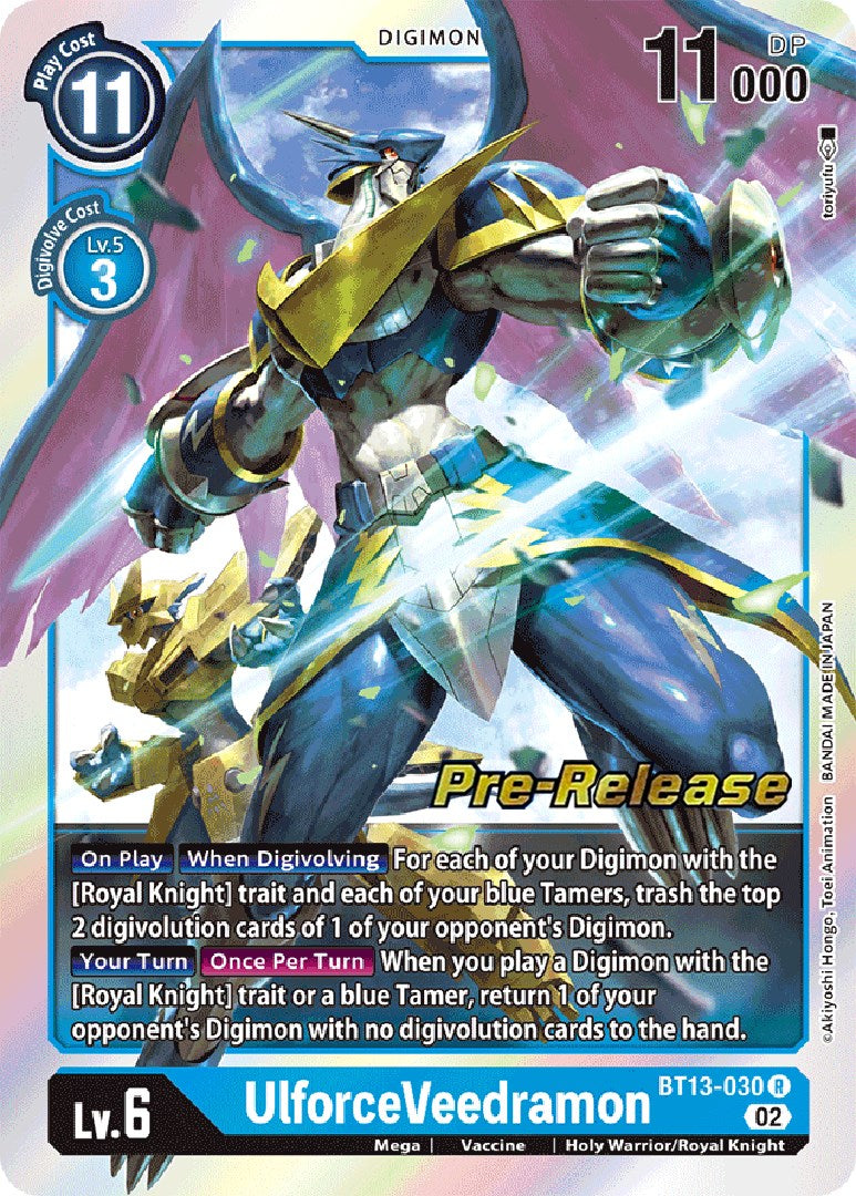 UlforceVeedramon [BT13-030] [Versus Royal Knight Booster Pre-Release Cards] | Event Horizon Hobbies CA