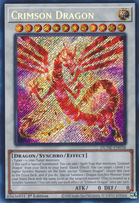 Crimson Dragon [DUNE-EN038] Secret Rare | Event Horizon Hobbies CA