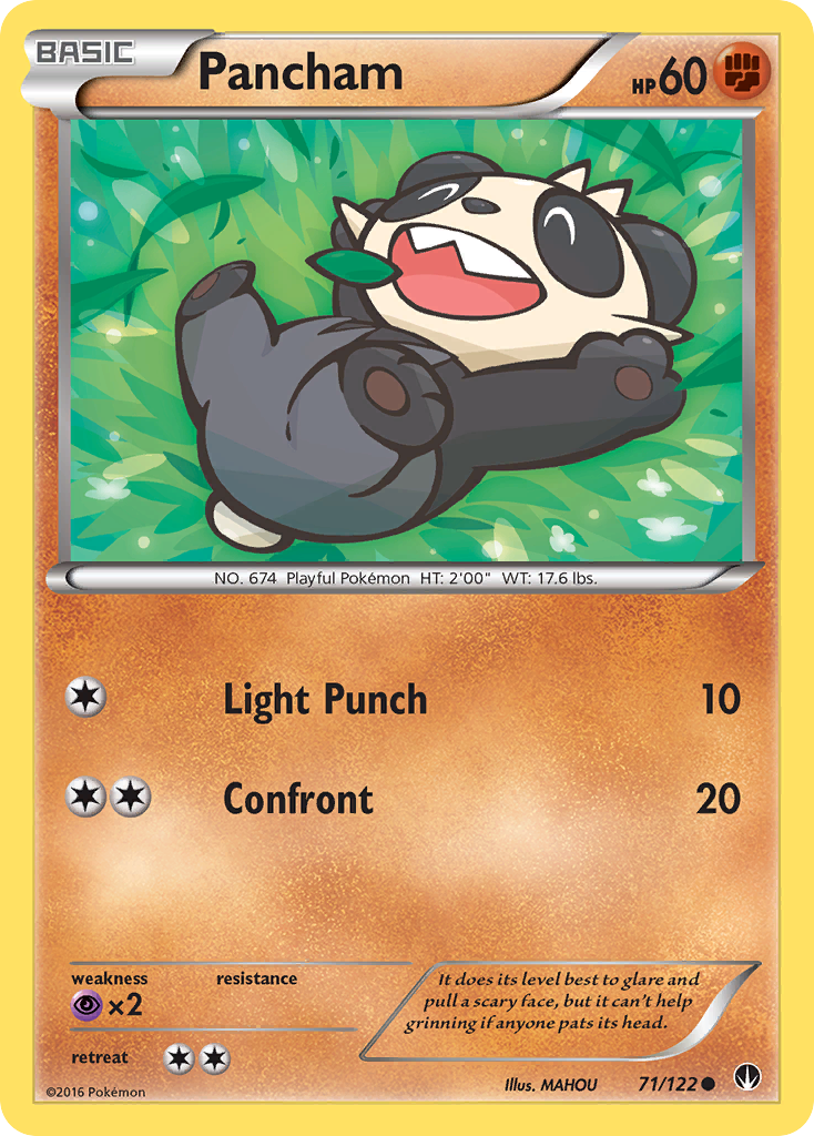 Pancham (71/122) [XY: BREAKpoint] | Event Horizon Hobbies CA