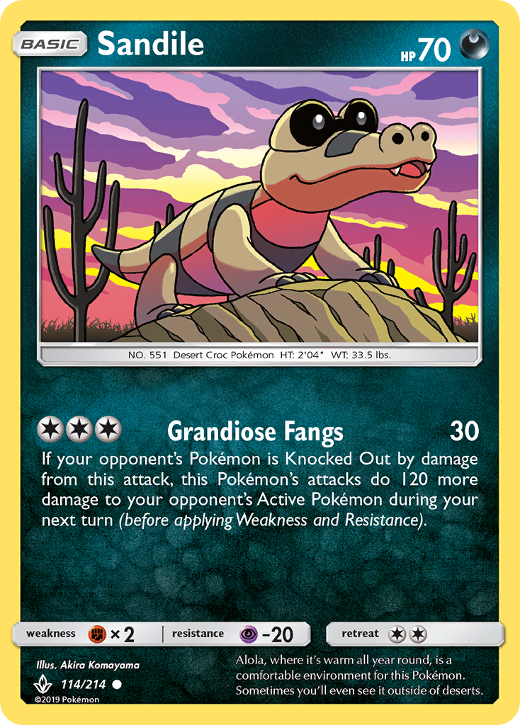 Sandile (114/214) [Sun & Moon: Unbroken Bonds] | Event Horizon Hobbies CA