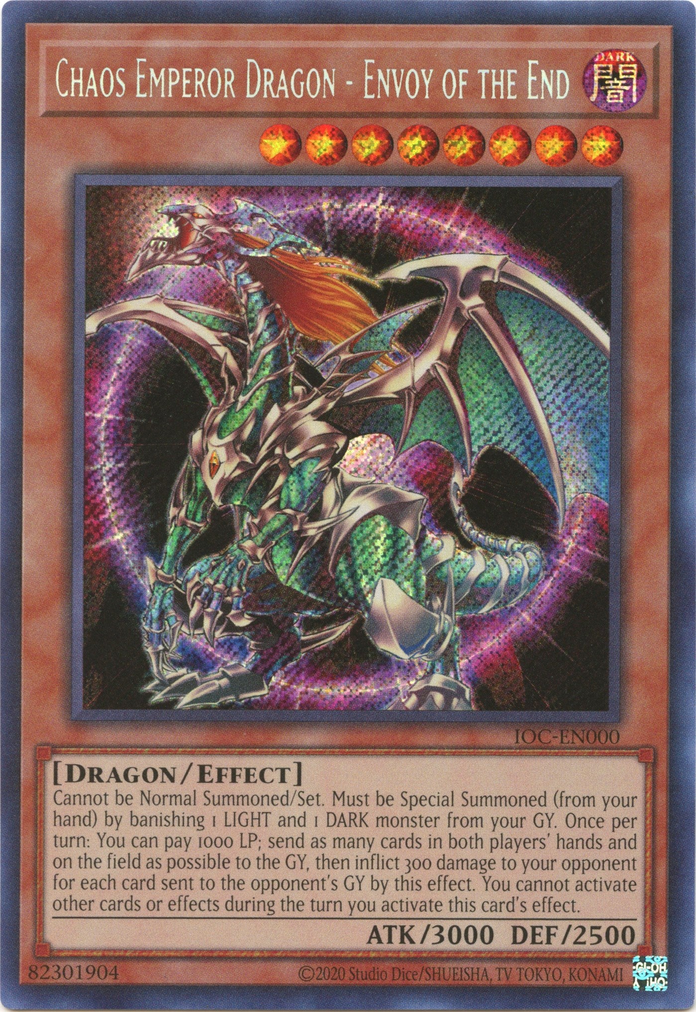 Chaos Emperor Dragon - Envoy of the End (25th Anniversary) [IOC-EN000] Secret Rare | Event Horizon Hobbies CA