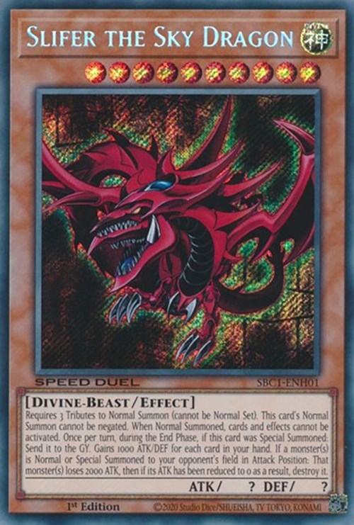 Slifer the Sky Dragon [SBC1-ENH01] Secret Rare | Event Horizon Hobbies CA