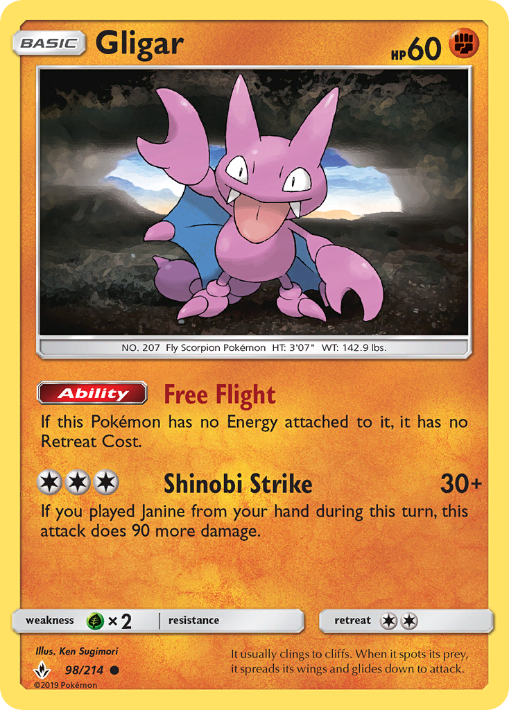 Gligar (98/214) [Sun & Moon: Unbroken Bonds] | Event Horizon Hobbies CA