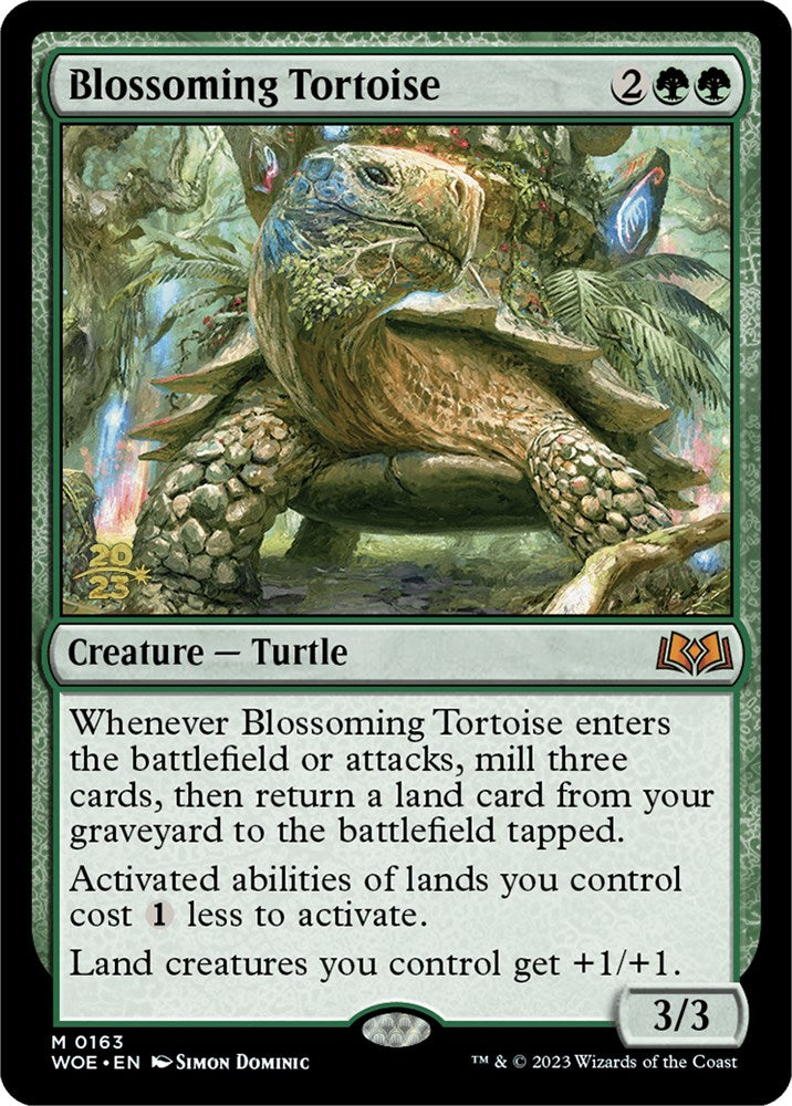 Blossoming Tortoise [Wilds of Eldraine Prerelease Promos] | Event Horizon Hobbies CA