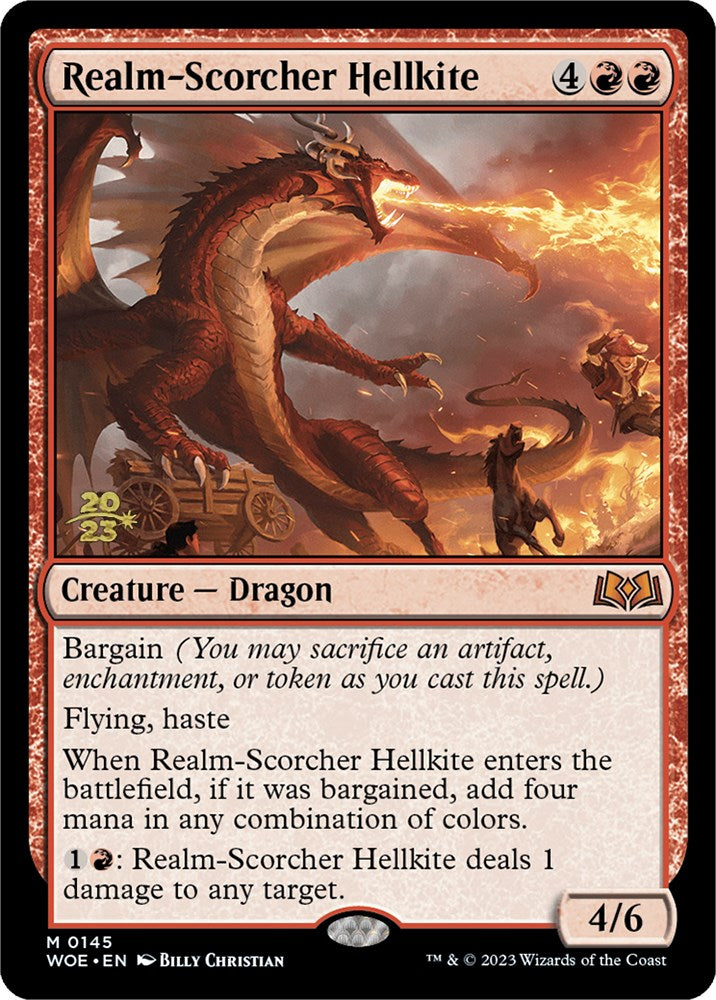 Realm-Scorcher Hellkite [Wilds of Eldraine Prerelease Promos] | Event Horizon Hobbies CA