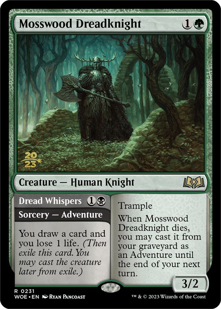 Mosswood Dreadknight // Dread Whispers [Wilds of Eldraine Prerelease Promos] | Event Horizon Hobbies CA