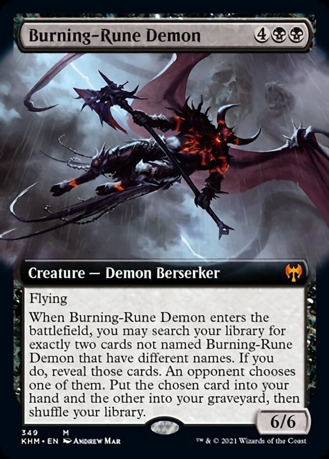 Burning-Rune Demon (Extended Art) [Kaldheim] | Event Horizon Hobbies CA