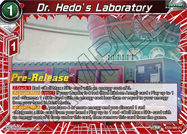 Dr. Hedo's Laboratory (BT22-008) [Critical Blow Prerelease Promos] | Event Horizon Hobbies CA