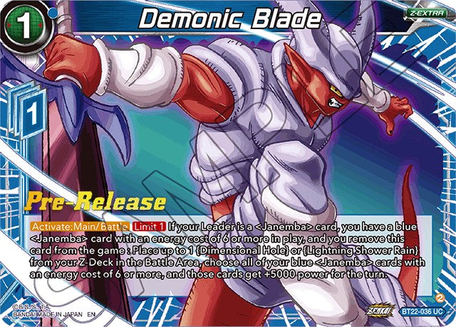 Demonic Blade (BT22-036) [Critical Blow Prerelease Promos] | Event Horizon Hobbies CA