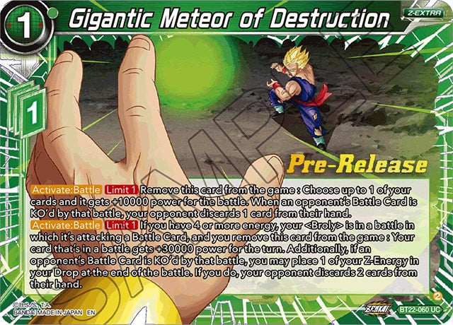 Gigantic Meteor of Destruction (BT22-060) [Critical Blow Prerelease Promos] | Event Horizon Hobbies CA