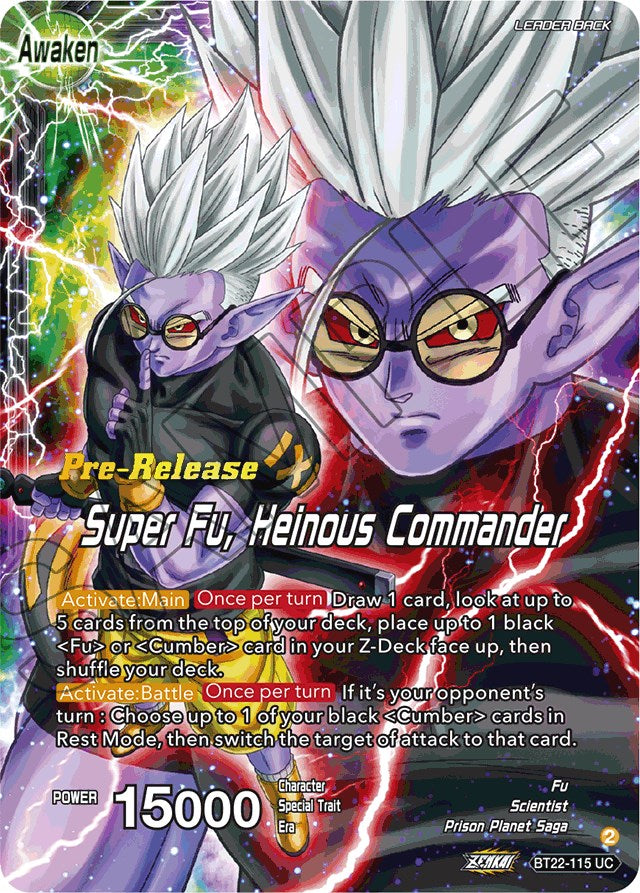 Fu // Super Fu, Heinous Commander (BT22-115) [Critical Blow Prerelease Promos] | Event Horizon Hobbies CA