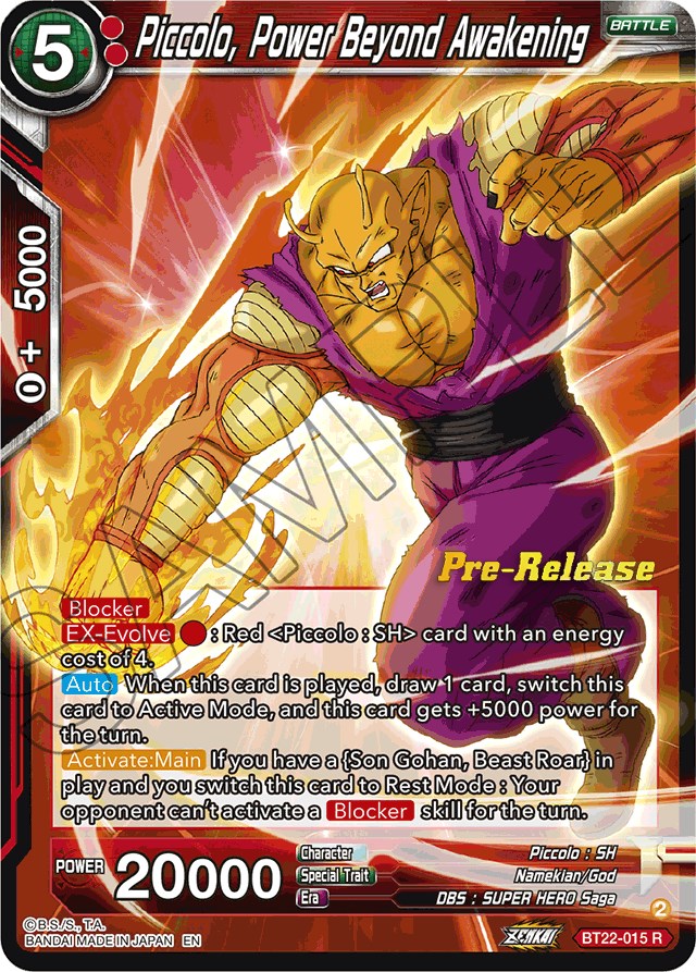 Piccolo, Power Beyond Awakening (BT22-015) [Critical Blow Prerelease Promos] | Event Horizon Hobbies CA