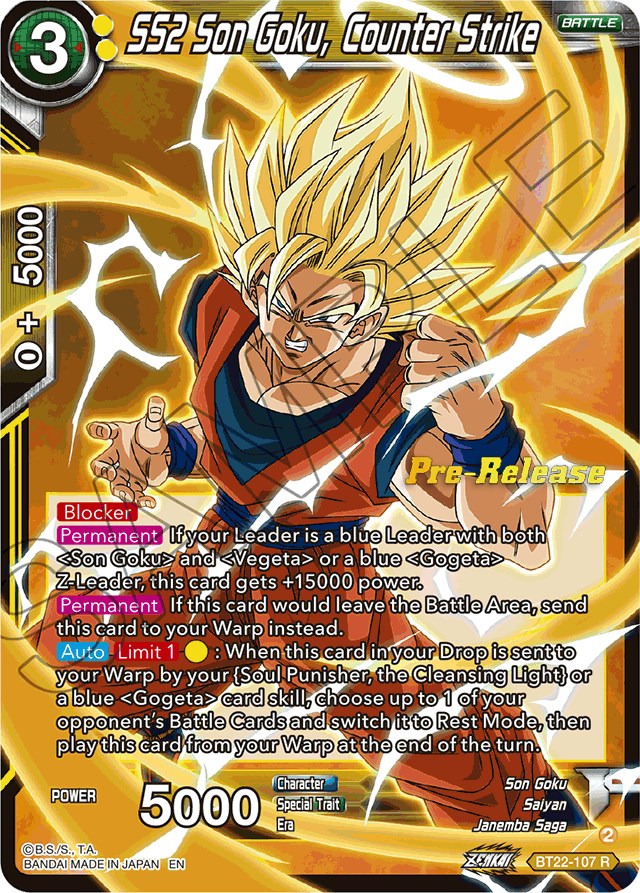 SS2 Son Goku, Counter Strike (BT22-107) [Critical Blow Prerelease Promos] | Event Horizon Hobbies CA