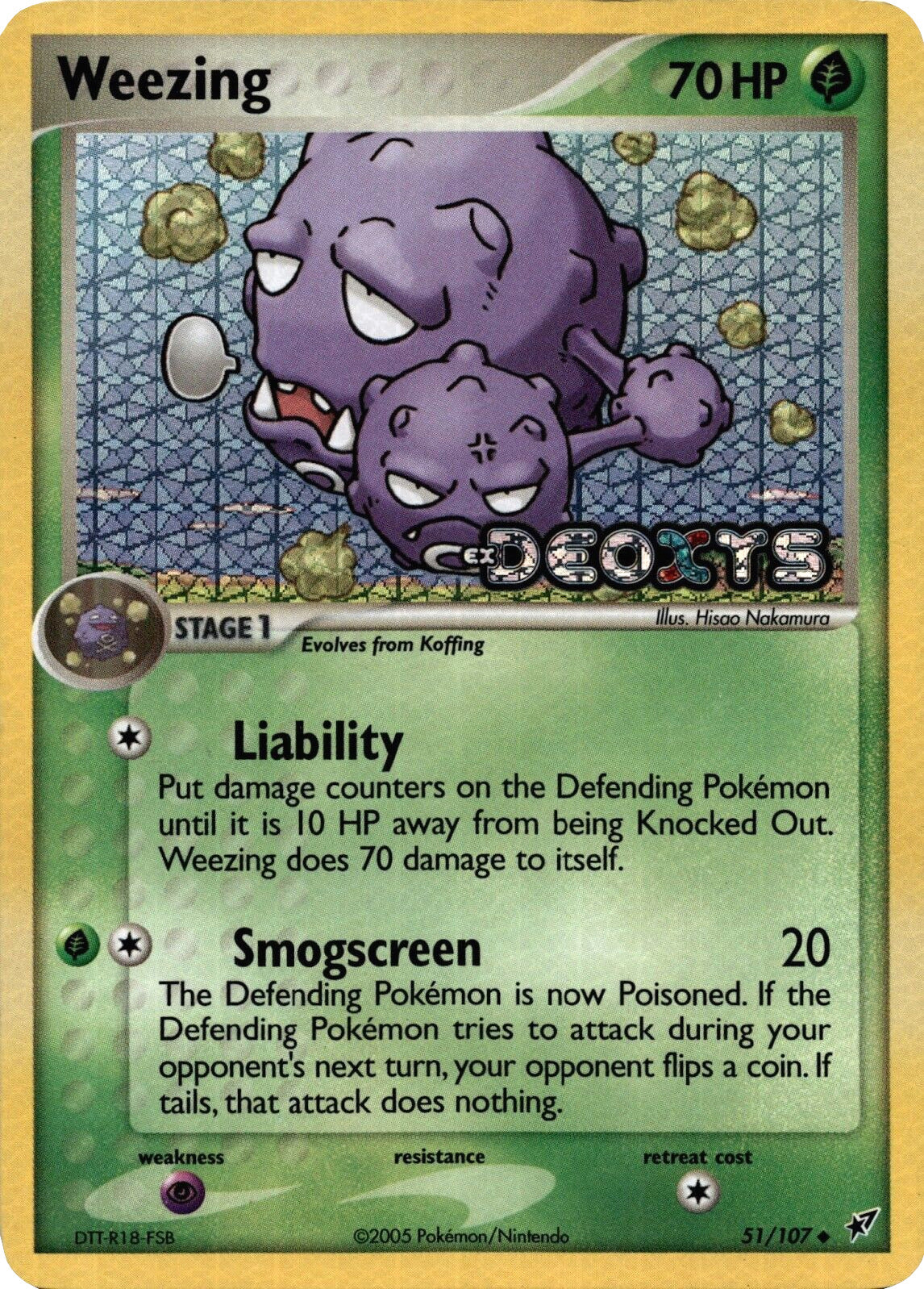 Weezing (51/107) (Stamped) [EX: Deoxys] | Event Horizon Hobbies CA