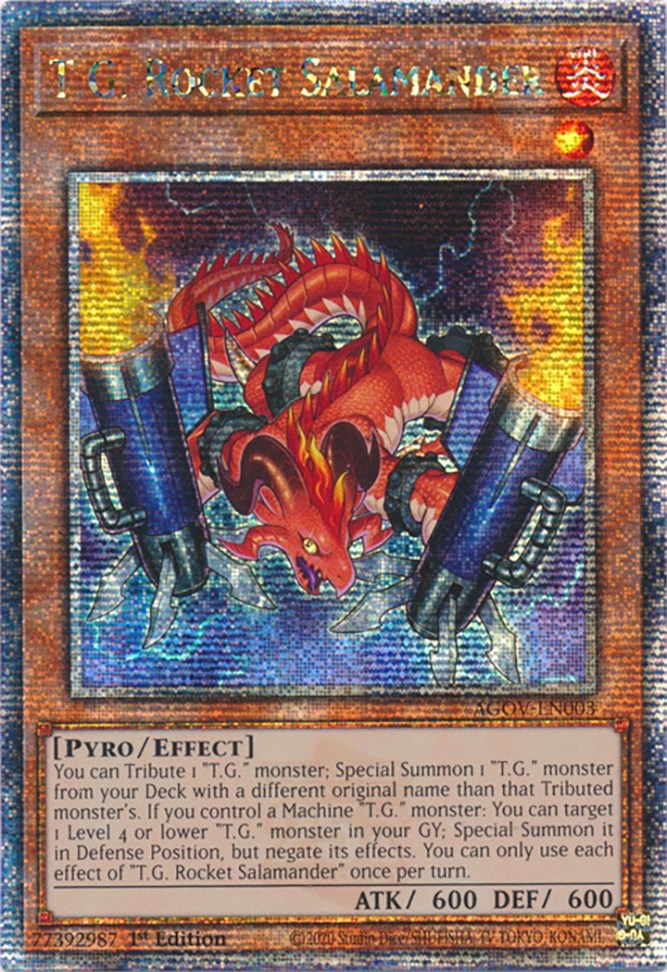 T.G. Rocket Salamander (Quarter Century Secret Rare) [AGOV-EN003] Quarter Century Secret Rare | Event Horizon Hobbies CA