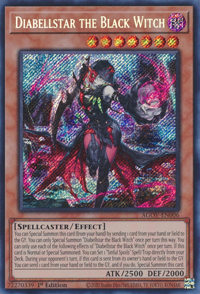 Diabellstar the Black Witch [AGOV-EN006] Secret Rare | Event Horizon Hobbies CA