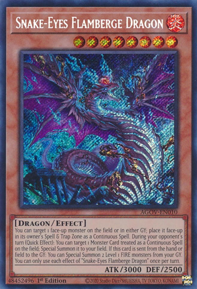 Snake-Eyes Flamberge Dragon [AGOV-EN010] Secret Rare | Event Horizon Hobbies CA