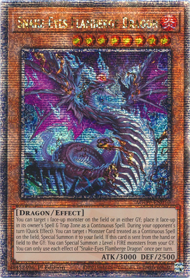 Snake-Eyes Flamberge Dragon (Quarter Century Secret Rare) [AGOV-EN010] Quarter Century Secret Rare | Event Horizon Hobbies CA