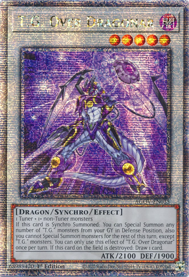 T.G. Over Dragonar (Quarter Century Secret Rare) [AGOV-EN035] Quarter Century Secret Rare | Event Horizon Hobbies CA