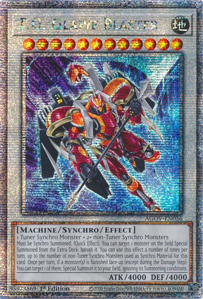 T.G. Glaive Blaster (Quarter Century Secret Rare) [AGOV-EN036] Quarter Century Secret Rare | Event Horizon Hobbies CA