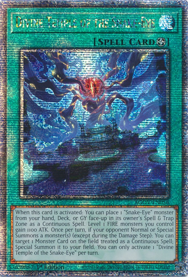 Divine Temple of the Snake-Eye (Quarter Century Secret Rare) [AGOV-EN056] Quarter Century Secret Rare | Event Horizon Hobbies CA