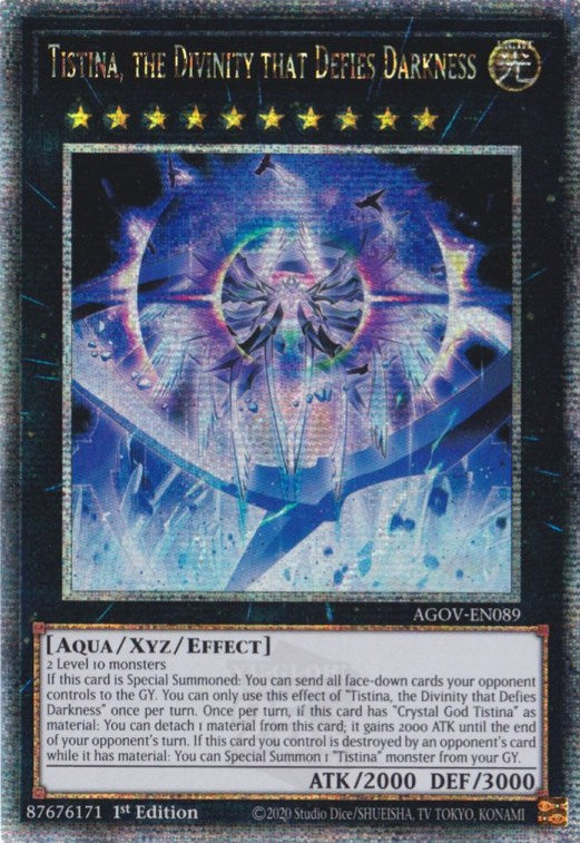 Tistina, the Divinity that Defies Darkness (Quarter Century Secret Rare) [AGOV-EN089] Quarter Century Secret Rare | Event Horizon Hobbies CA