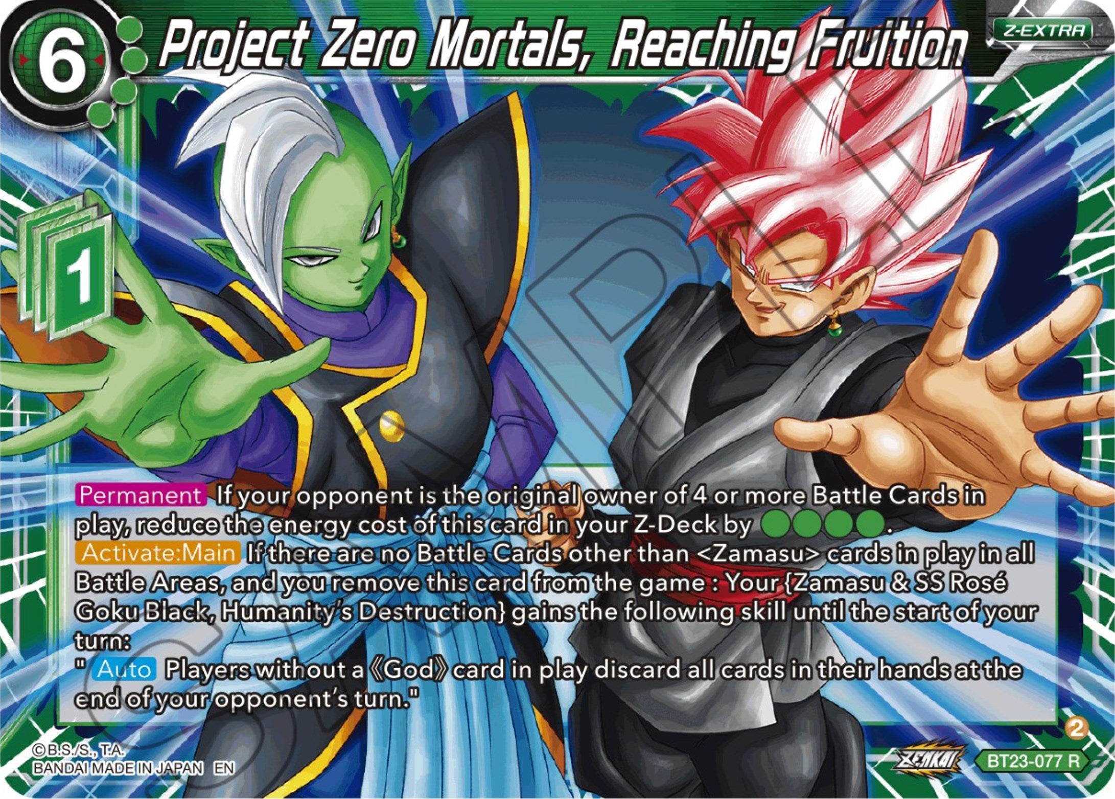 Project Zero Mortals, Reaching Fruition (BT23-077) [Perfect Combination] | Event Horizon Hobbies CA