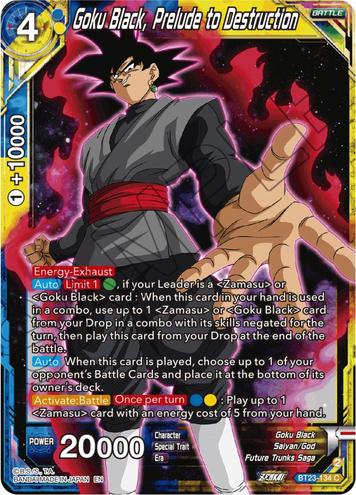 Goku Black, Prelude to Destruction (BT23-134) [Perfect Combination] | Event Horizon Hobbies CA